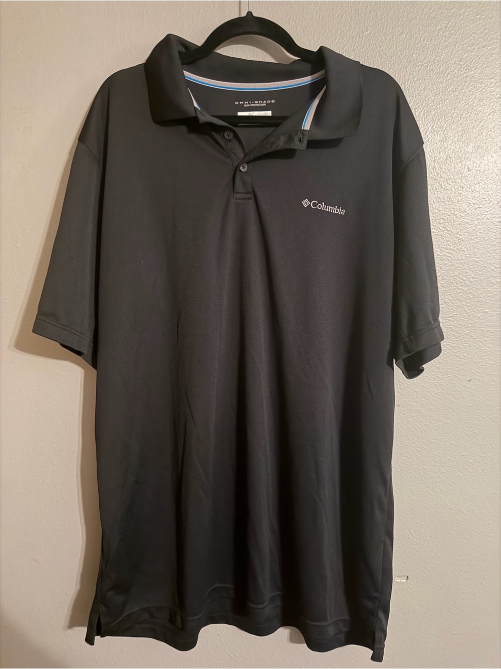 Columbia Men's Black Polo with Subtle Logo